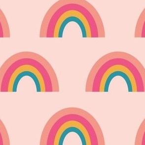 Medium / Sweet Rainbows - Coral and pink