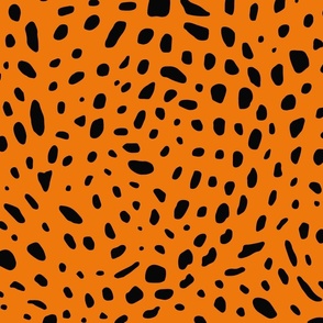 large Butterfly Spots black on orange