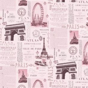 Vintage Paris Nostalgia Collage Smaller Scale