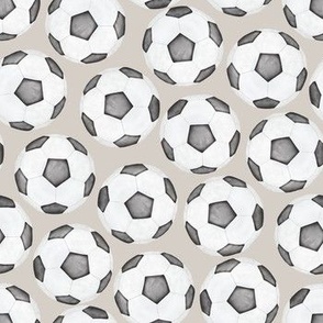 Soccer Balls - Watercolor - Neutral