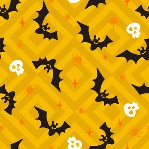 Halloween Bats and Skulls
