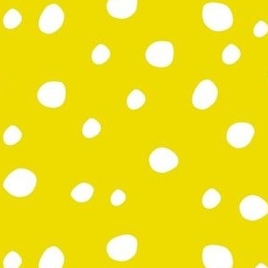 Medium Scale White Dots on Lemon Lime