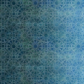 Morocco ombre iceblue, moroccan tiles, islamic tiles, geometric pattern
