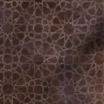 Morocco ombre sepia brown, moroccan tiles, islamic tiles, geometric pattern