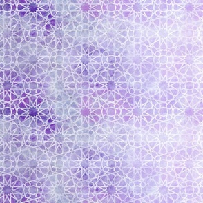 Morocco ombre light lavender tiles, islamic pattern, geometric tiles