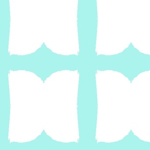 Wings white on light turquoise