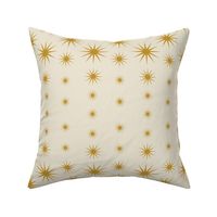 Expanding Stars - Gold on cream - large scale
