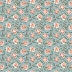 Roses blue background 