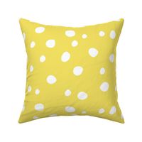 Large Scale White Dots on Buttercup Yellow