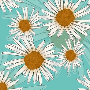 Wild Daisies Blue - Jumbo