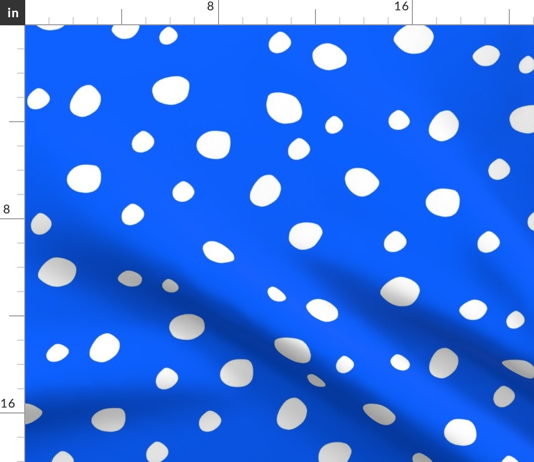 Large Scale White Dots on Cobalt Blue