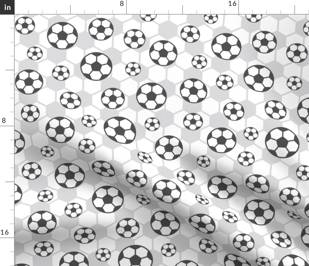 Black and white footballs texture