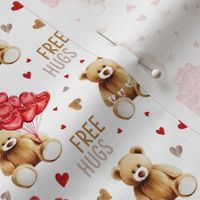 Small / Cute Teddy Bear and Hearts - Valentine's Day