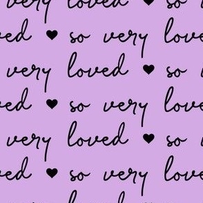 so very loved - purple and black - C22