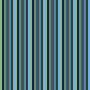 Steel, Slate, Sky, Midnight Blue, and Greens Stripes, Tropical Floral Oasis, small
