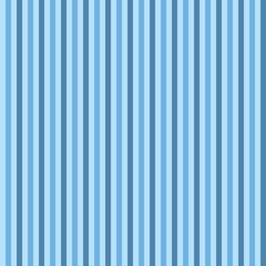 Baby Blue, Steel Blue, and Sky Blue Stripes, Tropical Floral Oasis, small