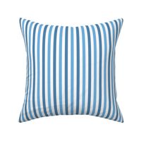 White, Steel Blue, and Sky Blue Stripes, Tropical Floral Oasis, small