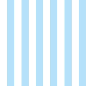 White and Baby Blue Stripes, Tropical Floral Oasis, medium