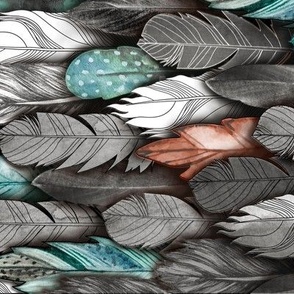 Feathers Graying - Horizontal Rotated