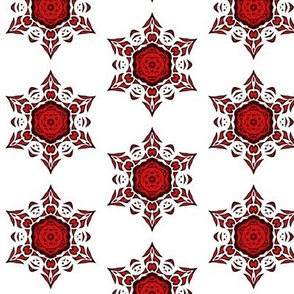 tribal snowflake (red)