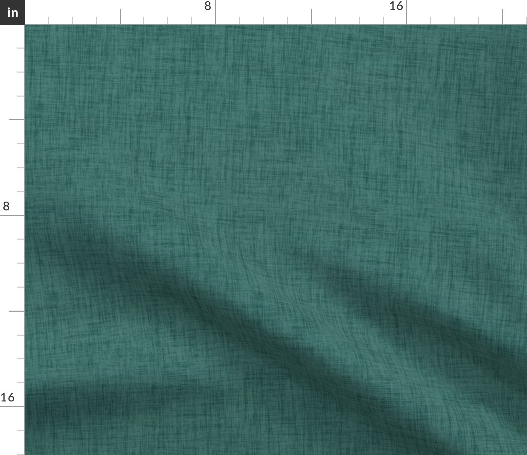 Dark teal textured solid, rough linen blender #457670 - dark blue-green - coordinate for Retro Christmas 2022