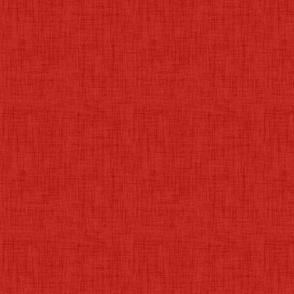 Poppy red textured solid, rough linen blender #bd2920  - bright blood red - coordinate for Retro Christmas 2022