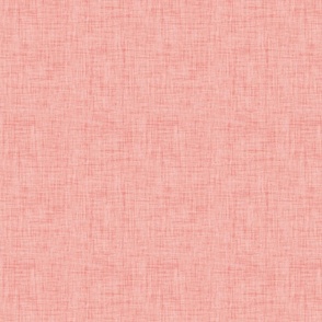 Rose Pink textured solid, rough linen blender #f3b0a7  - warm pink - coordinate for Retro Christmas  2022