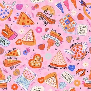 Pizza Fun Valentine (pink) small