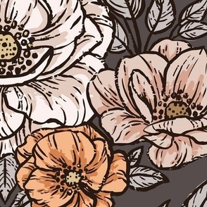 AnemoneScallops-WALLPAPER-Brown