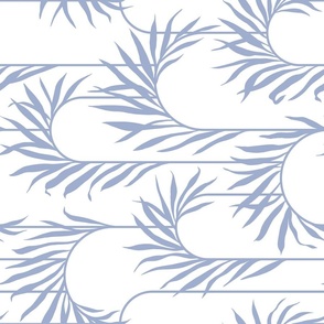 Tropical Art Deco Pattern Blue Medium