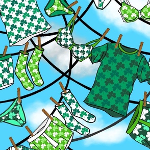 Paddy's Day Laundry Line (large scale)  