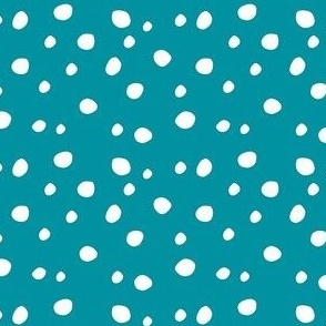 Small Scale White Dots on Lagoon Blue