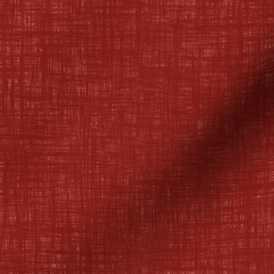 Dark Poppy Red textured solid, light linen blender #841d16  - dark blood red - coordinate for Retro Christmas  2022