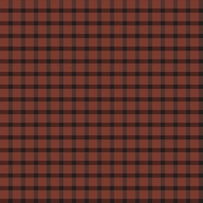 Miniature Brown with Narrow Black Buffalo Check Plaid