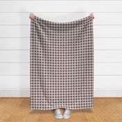 Cinnamon Brown and White Gingham Check with Center Floral Medallions in Cinnamon