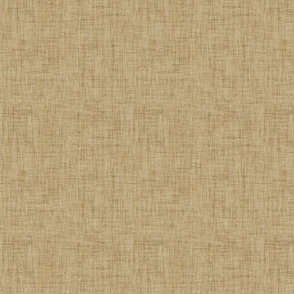 Dark Ivory (gold) textured solid, rough linen blender #bca475  - gold, tan - coordinate for Retro Christmas 2022