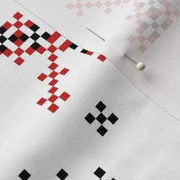 Pixelart traditional pattern on white background