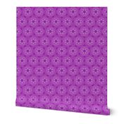 Starburst beaded flowers - spring tulip purple