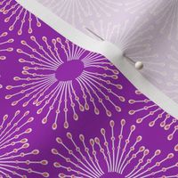 Starburst beaded flowers - spring tulip purple