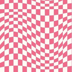 Small Guava Wavy Checkerboard