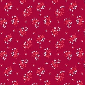 Cute Berry Ditsy red-white