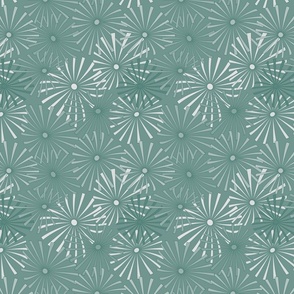 Fireworks green teal