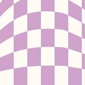 Lilac Wavy Checkerboard