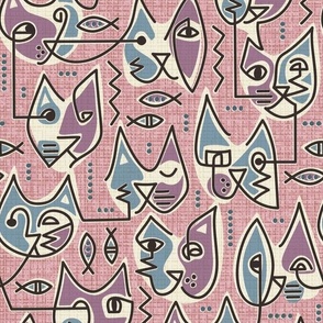 Abstracticats (Pink Blue Purple) - Medium