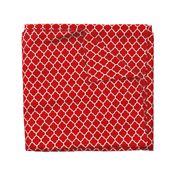moroccan quatrefoil lattice in red