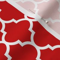 moroccan quatrefoil lattice in red