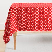 moroccan quatrefoil lattice in red