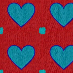 Cute Textures Sweater of Hearts