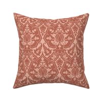Gothic Revival damask 73, coral pink, 12W