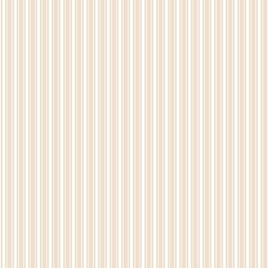 Traditional Micro White Vintage Ticking Upholstery Stripes on Natural